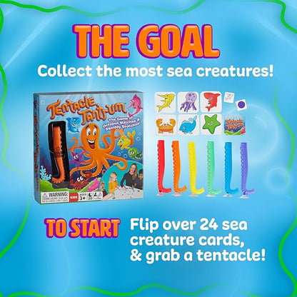 Continuum Games Tentacle Tantrum Fast-Paced Octopus Game of Matches and Squiddy Snatches | 2-6 Players 20-Minute Play Time Ages 3 and Up | Family Games for Kids and Adults