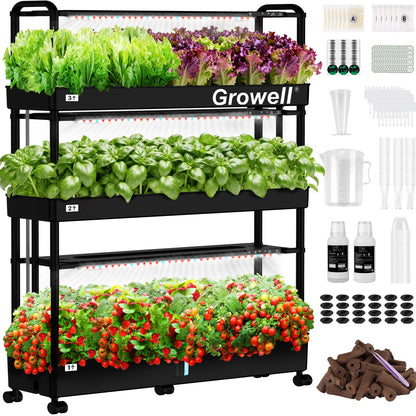 90 Pods Hydroponics Growing System Kit & 280 Pcs Hydroponic Pods Kit