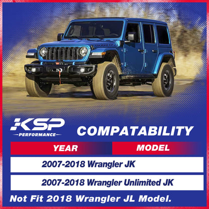 KSP 3"Front and 3"Rear Full Suspension Lift Kits with Shock Extenders fit for 2007-2018 Wrangler JK 2WD 4WD, Such as Editions Rubicon/Unlimited/Sahara/Sports and More（Black)