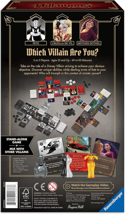 Ravensburger Disney Villainous - Perfectly Wretched - Join Disney Characters Pete Cruella De Vil or Mother Gothel - Play as Stand-Alone or with other Villainous Games - Award-Winning Line - Ages 10+