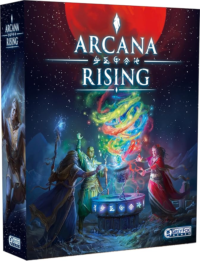 Grey Fox Games Arcana Rising Board Game | Wizardry themed Card Game | 1-6 Players | 20-60 Minutes