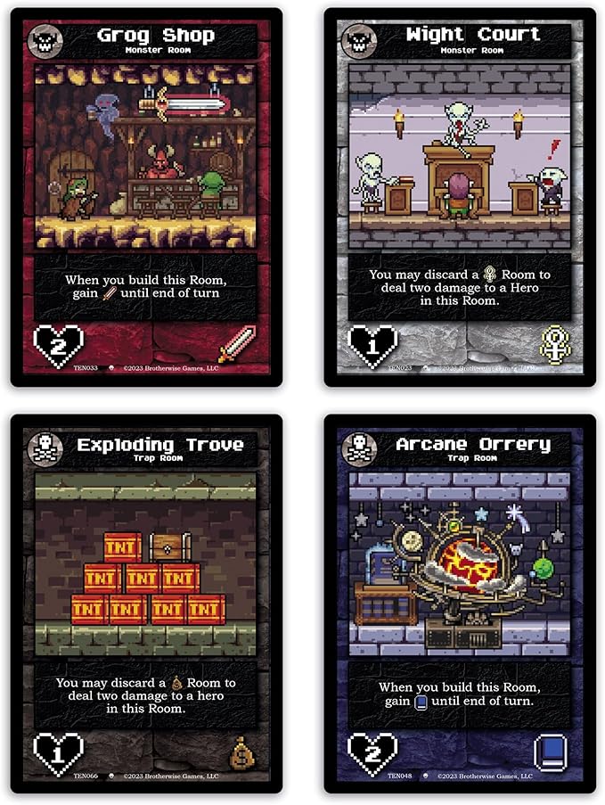 Boss Monster 10th Anniversary Edition by Brotherwise Games | 30 Min Playing Time | 2-4 Players | Ages 13+ | Building Card Game with New Rooms Bosses Spells &amp Modernized Rules