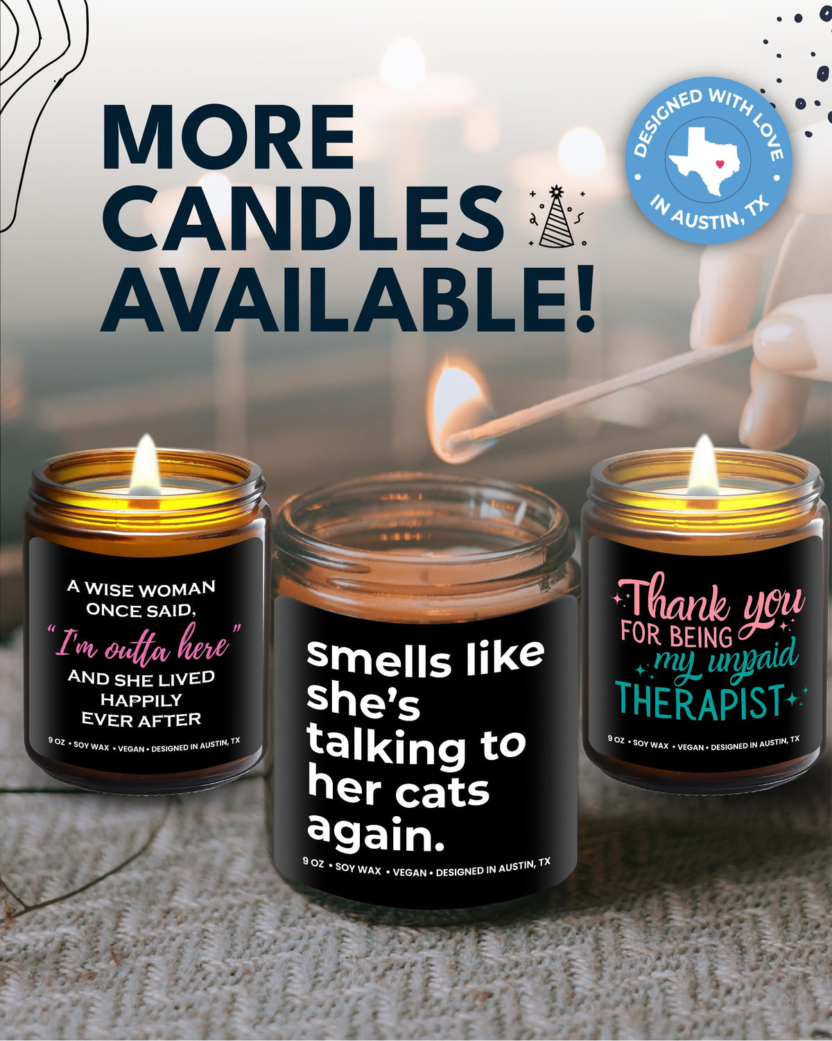 Funny Cat Mom Candle, Smells Like She's Talking to Her Cats Again, Cat Lover Gifts, Pet Themed Gifts for Women, Cat Present, Purrfect Cat Presents for Her, Birthday, Gift-Ready