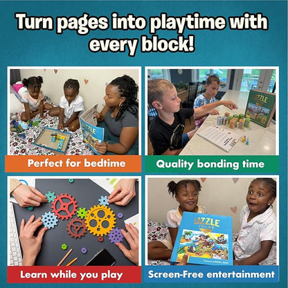 Uzzle Tales: Coral Cove – Interactive Storybook Puzzle 2-in-1 Fun Family Story Block Game – Ages 7+ - STEM Learning Story Cards and Story Blocks for Kids