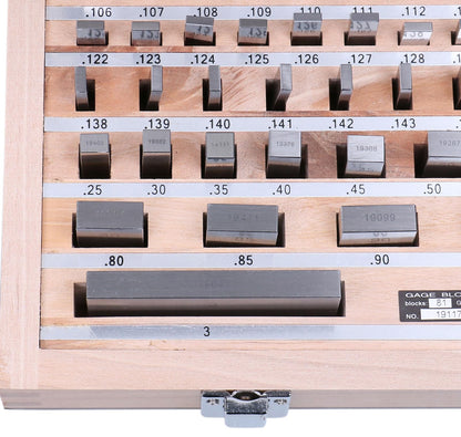 Accusize Industrial Tools Precision 81-Piece Steel Gauge Block Set, Grade B Accuracy, Corrosion-Resistant, P900-S581