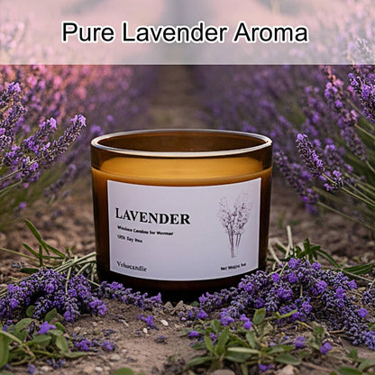 VOHO Lavender Wickless Candles for Candle Warmer Lamp, 9oz Soy Candle with Stirring Spoon & Lid, Wickless Lavender Aroma Ideal for Candle Lamp, Candles Gifts for Women Birthday Christmas Home Aroma