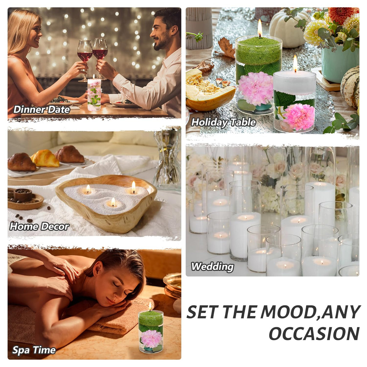 Candle Sand With Wicks, Pearled Candle Wax for DIY Candles Making, 18Oz Refillable Beads Wax Non-Toxic Natural Sand Beaded Waxs Customized Pearled Candles Making For Home Decoration Wedding Party