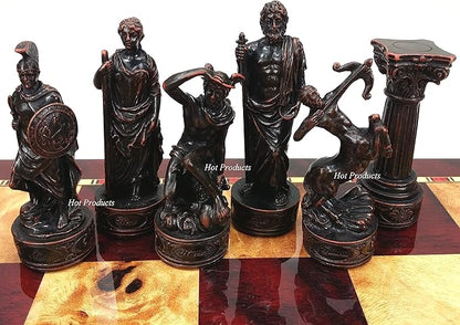 32 Piece Themed Set of Chess Men Pieces - NO Board (Greek)