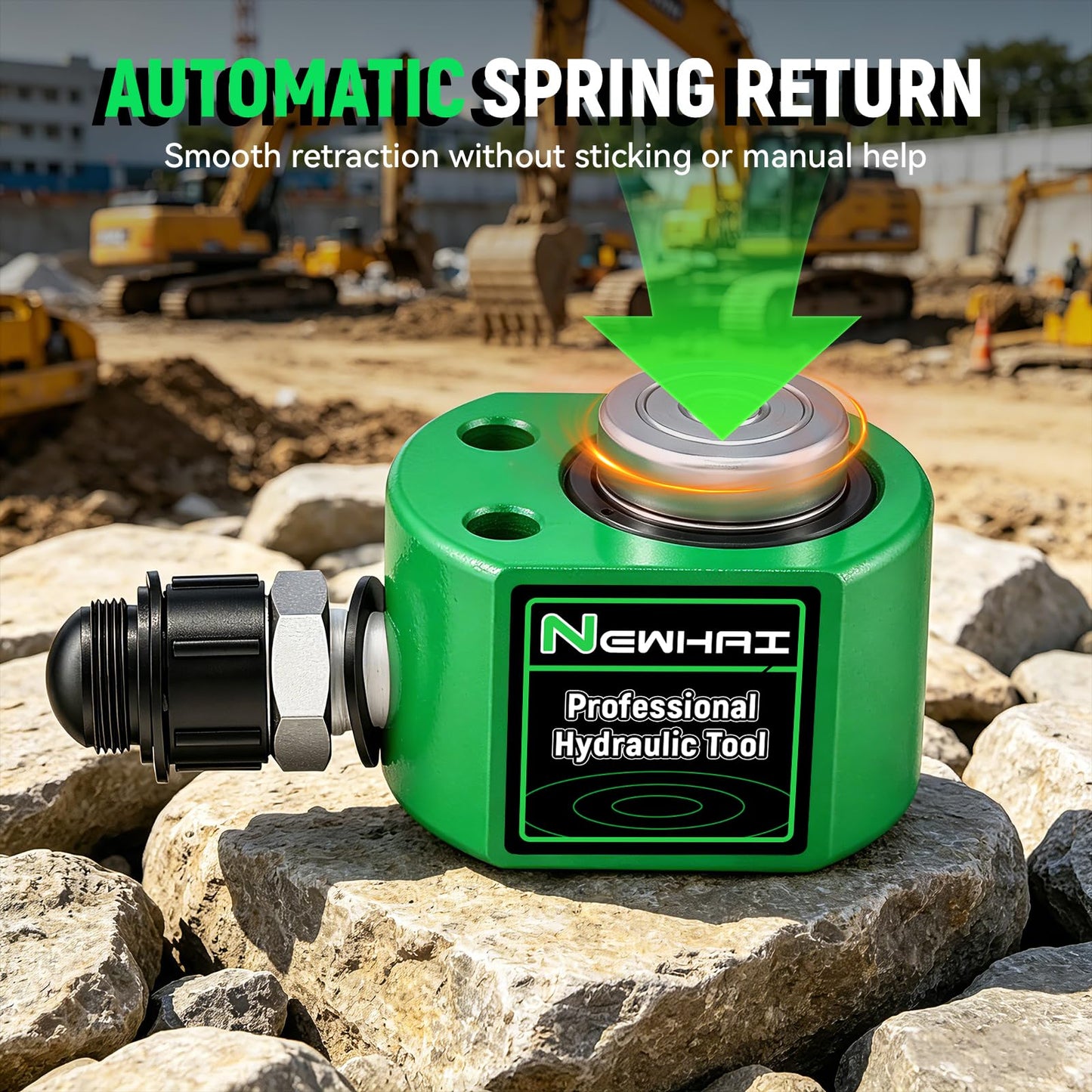 20 Ton Porta Power Ram Kit for Confined Spaces Mini Hydraulic Cylinder 0.47" Stroke with CP-180 Hand Pump Portable Hydraulic Jack for Precise Lifting in Tight Gaps Equipment Repair