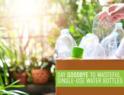 Reduce WaterWeek Reusable Water Bottle Set, 20oz – Plastic Reusable Water Bottle Set of 5, Plus Fridge Tray – BPA-Free, Leak Proof Twist Off Cap – Bliss