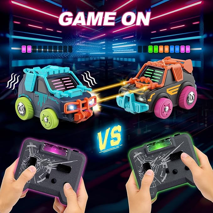 RC Cars 2 Pack Remote Control Combat Cars: 2.4G Rechargeable | 360° Interactive Shooting Battle | Family Parent-Child and Party Fun | Toy for 6+ Year Old Boys Girls