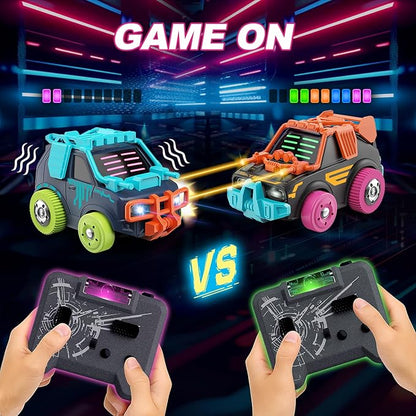 RC Cars 2 Pack Remote Control Combat Cars: 2.4G Rechargeable | 360° Interactive Shooting Battle | Family Parent-Child and Party Fun | Toy for 6+ Year Old Boys Girls