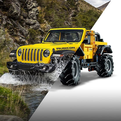 LEGO Technic Jeep Wrangler 4x4 Toy Car 42122 Model Building Kit - All Terrain Off Roader SUV Set Authentic and Functional Design STEM Birthday Gift Idea for Kids Boys and Girls Ages 9+