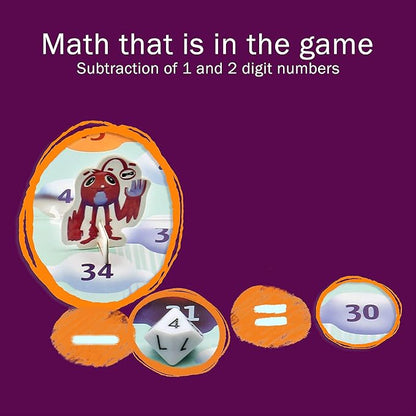 Cloud Hoppers Addition and Subtraction Game - Fun Math Board Game for 6-8 Year Olds Easy to Play Educational Game for Kids at Home Perfect STEM Toy Gift for Girls &amp Boys Grade 1 &amp Up