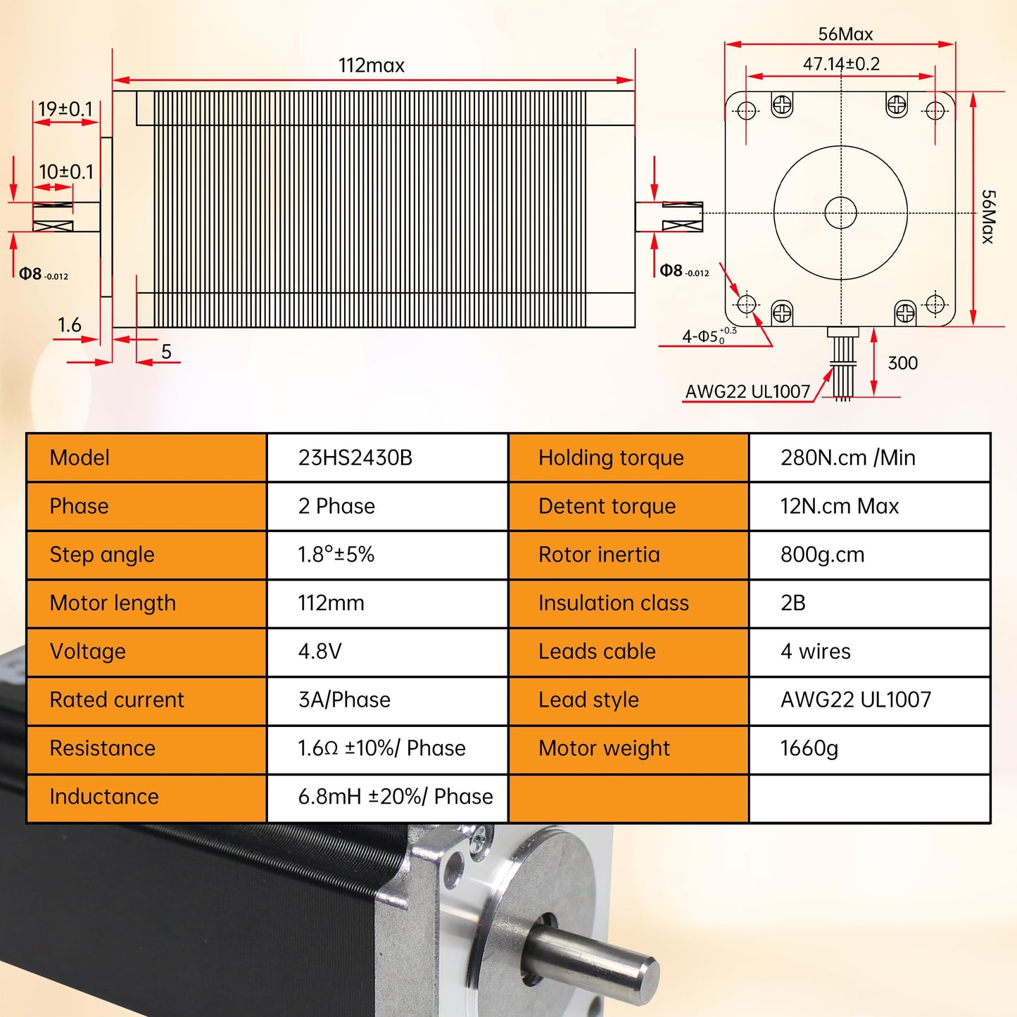 RATTMMOTOR 4 Axis Nema 23 Stepper Motor Kit,3A 425oz.in 112mm Motor Driver,Mach3 Motion Control Card 4 axis USB CNC Controller Kit,36V DC Power Supply for CNC Router Engraving Machine