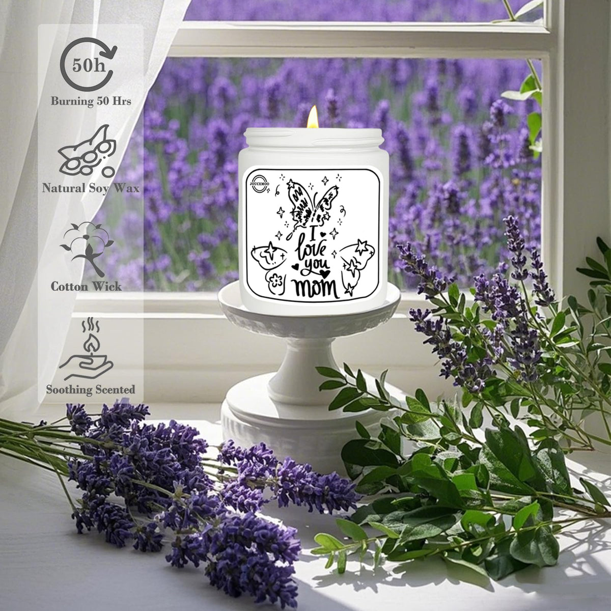Mothers Day Gifts for Mom from Daughter Son, Scented Candles for Home, Aromatherapy Candle for Relaxing, Soy Candles, 50 Hour Long Burning, Birthday Gifts for Women