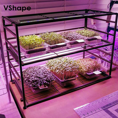 VShape 8 Pack LED Grow Light 4FT, Upgrade 336W(8×42W) High Intensity Full Spectrum Indoor Grow Lights with High PPFD Value, T8 Grow Lights for Indoor Plants, Seed Starting, Succulent, Vegetables