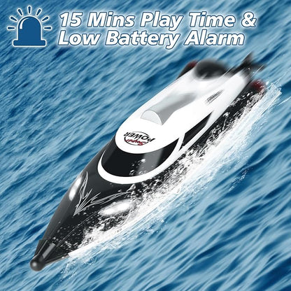 RC Boat-Remote Control Boat for Adults-High Speed 35+ KPH for Pool-Toys for Ages 8-13 (Black)