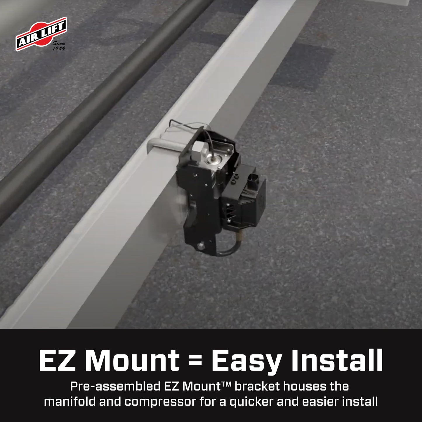 Air Lift WirelessAir + EZ Mount, 2nd Generation On-Board Air Compressor with Mobile App - 74000EZ