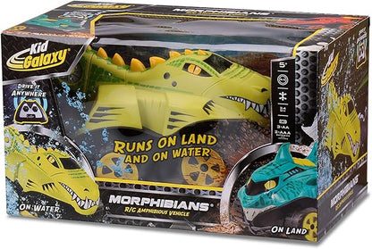 Kid Galaxy Amphibious RC Car Mega Morphibians Crocodile. All Terrain Remote Control Toy 2.4 Ghz Yellow&ampblack