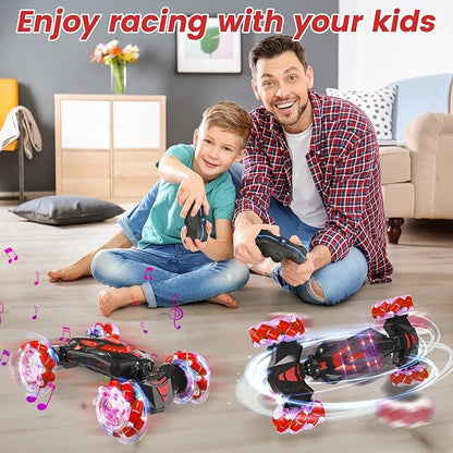 Gesture Sensing RC Stunt CarRemote Control Car Toys for Ages 8-12Drift Cars with Lights Music4WD 360° Spins All Terrains Kids Toys RC Cars 4-7 Best Birthday Gift for Kids