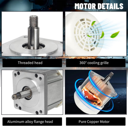 CNCTOPBAOS 550W AC Permanent Magnet Brushless Servo Motor Kit 110V 3/4HP 1.85N.m, 200-7000RPM Knob Adjustable Speed CW/CCW Servo Controller for Lathe Woodworking Tapping Belt Sander Sewing Machine