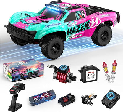 Hosim 1/10 RC Truck 4WD Brushless Buggy Cars MAZEK RTR 62+ MPH Hobby Grade High Speed Remote Control Car for Adults &amp Teens Off-Road Bashing Rock Crawling Racing Waterproof Electric Monster Tru