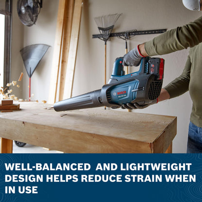 BOSCH GBL18V-450N 18V Brushless Cordless Leaf Blower, 450 CFM Jobsite Air Broom for Workshop & Yard Cleanup (Bare Tool)