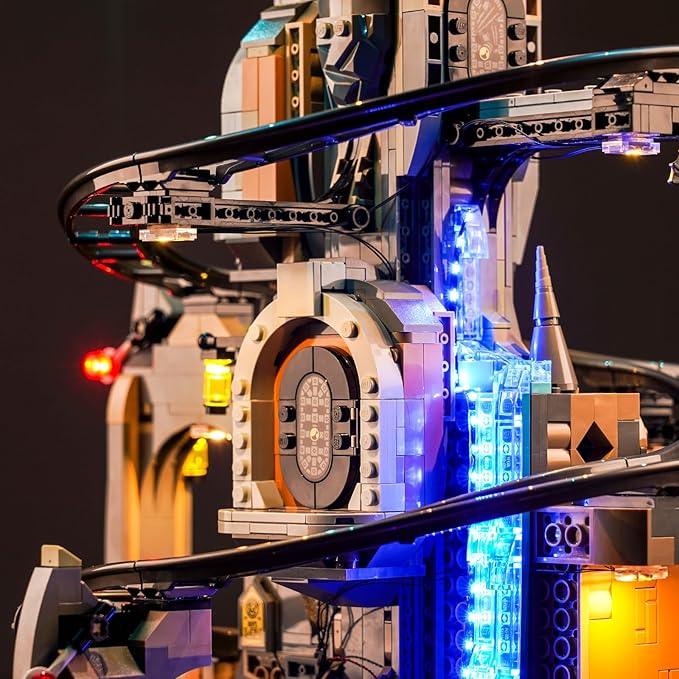 Upgraded Led Light Kit for Lego Gringotts Wizard Bank Horcrux War Building Set Music Version Compatible with Lego 76417 Model for Adults Fun Gift for Lovers (Model Not Included)