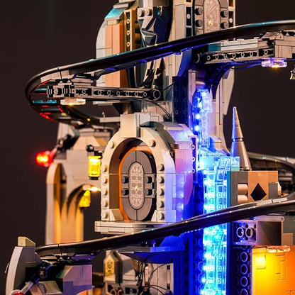 Upgraded Led Light Kit for Lego Gringotts Wizard Bank Horcrux War Building Set Remote Version Compatible with Lego 76417 Best Gifts for Adults (Model Not Included)