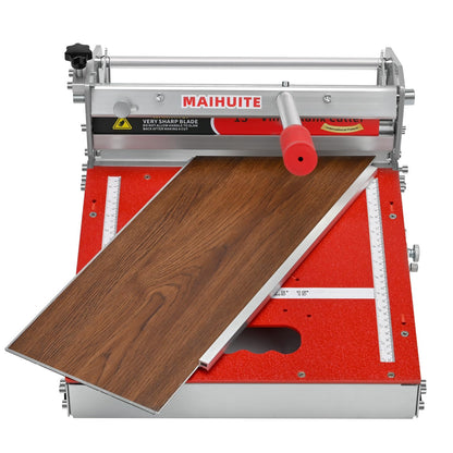 MAIHUITE 10mm Thick Floor Cutter with Extra Blade - 13" Pro Vinyl Floor Cutter for Pro SPC, LVP, LVT, WPC, RVP, VCT, PVC, Rigid Core Vinyl Flooring - Straight cut, Angle cut, " L & U" cut