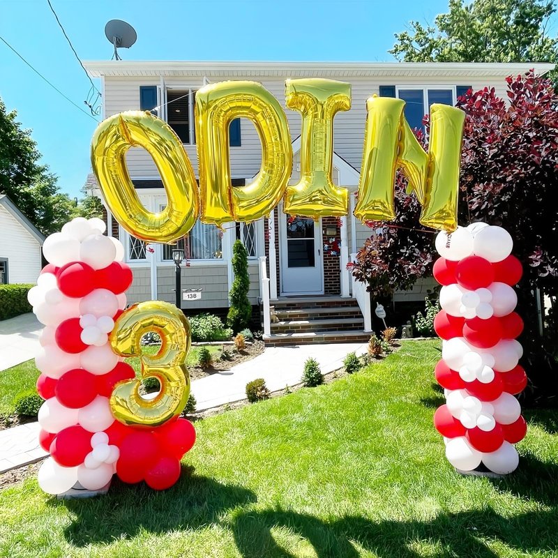 Giant C Alphabet Name Balloon, Gold Self Inflating Custom Letter Balloons Birthday Decor, 40 Inch Helium Mylar Foil Word Balloons Letters for Girls Men Anniversary Party Graduation Decoration Supplies