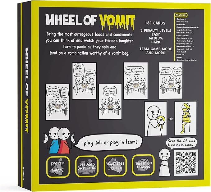 Hilarious Party Board Game for Adults &amp Families – Funny Food Challenge Game for Game Nights - One of The Best Board Games for Family Fun - Perfect Adult Board Games Choice