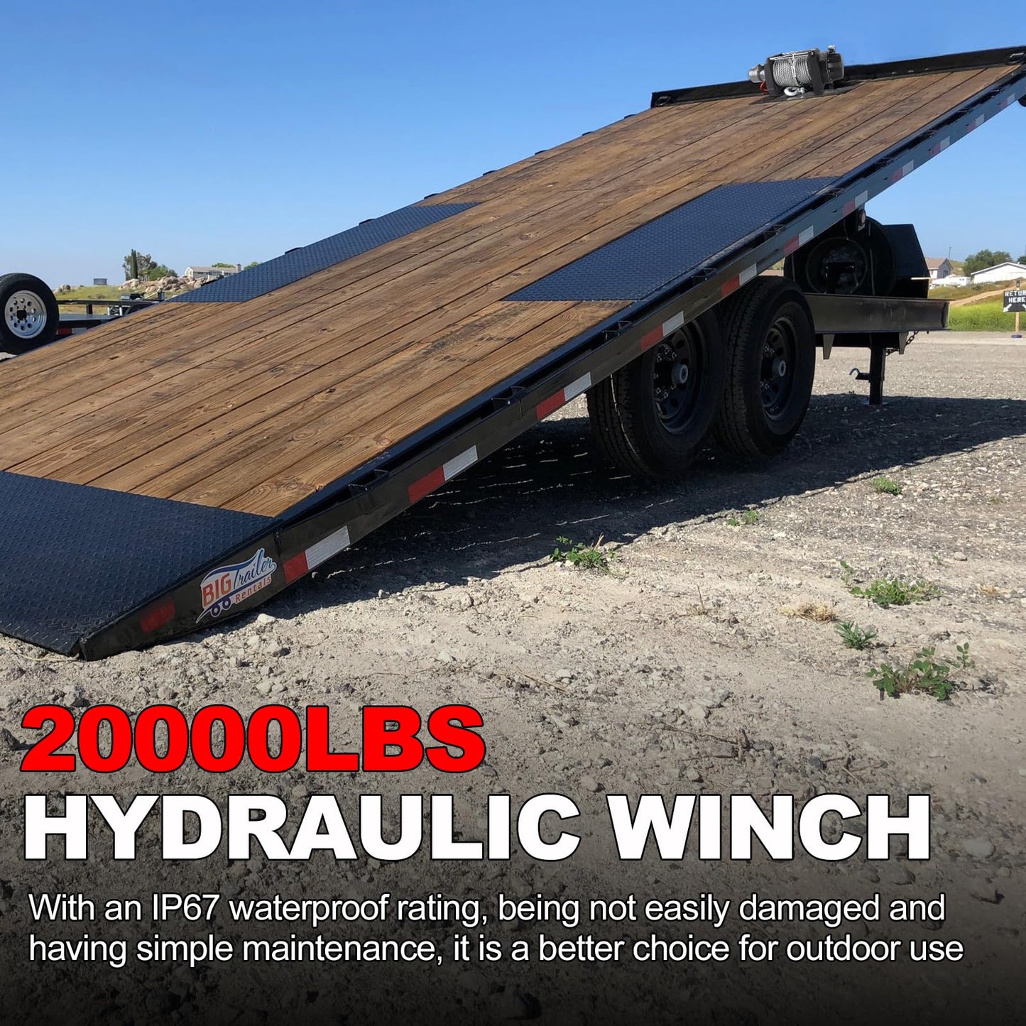 tekstap 20000LBS Hydraulic Winch,Steel Cable 1/2IN x 78FT,Gear Ratio:36/1,Hydraulic Motor:BMR100,Suitable for Vehicles with Hydraulic Stations, Off - Road Truck,Rescue Vehicles,Trailer,Fire Engines