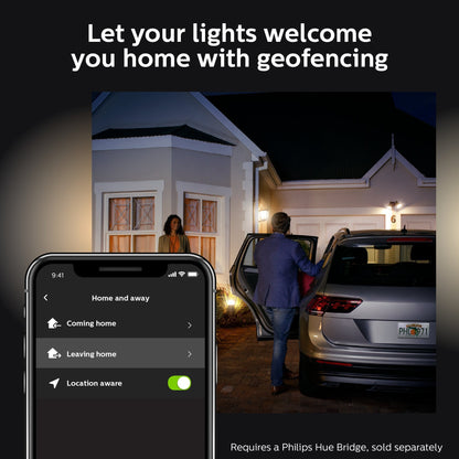 PHILIPS Hue Smart 100W PAR38 LED Bulb, 2 Pack, White & Color Ambiance Color-Changing Light, 1300LM, E26, Outdoor Light Bulbs, Control with Hue App, Works with Alexa, Google Assistant and Apple Homekit