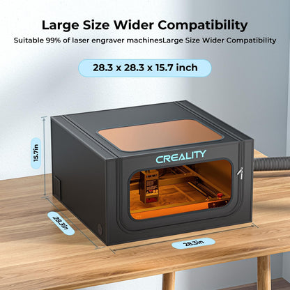 Creality Laser Engraver Enclosure 2.0, Universal Laser Engraver Protective Cover Tent, Fits for Most Laser Engraver Machine, Eye Protection, Insulates Against Noise, Fumes and Odors, 720x720x400mm
