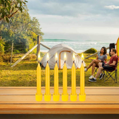 Mega Candles 8 pcs Scented Citronella Taper Candles, Paraffin Wax Candle 5 Inch Tall x 5/8 Inch Diameter, Indoor & Outdoor Use, Camping, Festivities, Events, Party Usage, Patio, Barbecue BBQ, Picnics