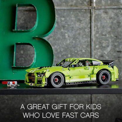LEGO Technic Ford Mustang Shelby GT500 Toy Car - Building Toy for Boys &amp Girls Ages 9+ Years - Pull Back Car W/AR App for Pretend Play - Gift Ideas - 42138