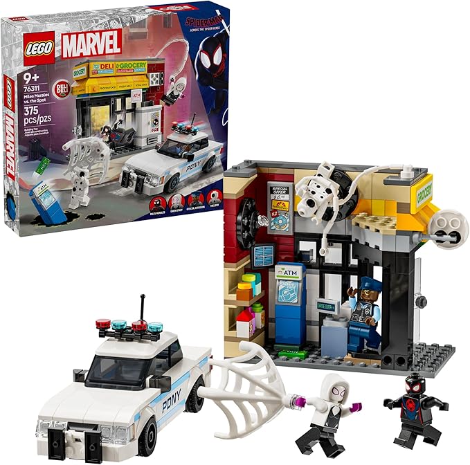 LEGO Marvel Spider-Verse Miles Morales vs. The Spot Building Toy Set - Marvel Superhero Toy for Kids Boys and Girls Ages 9+ - with 4 Minifigures - Gift Idea for Birthday - 76311