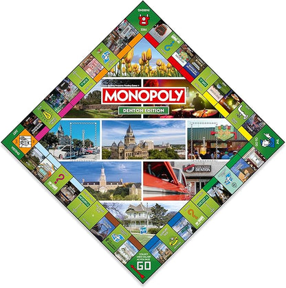Monopoly Board Game Denton TX Edition : 2-6 Players Family Board Games for Kids and Adults Board Games for Kids 8 and up for Kids and Adults Ideal for Game Night