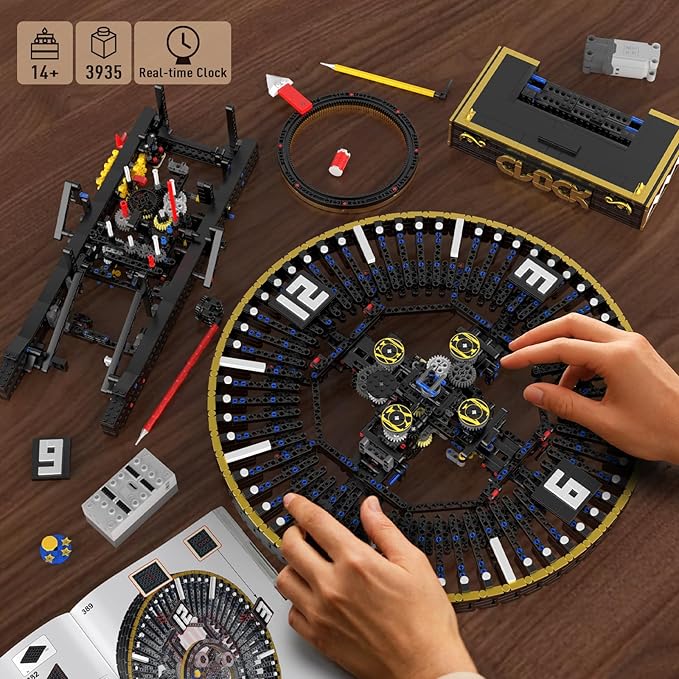 Mould King Cyberpunk Grand Clock Building Set 10160 3675+ PCS Motorized DIY Clock Model with Mechanical Gears APP Control &amp Real-Time Display Advanced Engineering Toy for Adults &amp Teens 14+