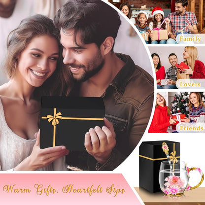 Women Glass Tea Coffee Pretty Cup Set Cute Mug Christmas Xmas Birthday Gift Ideas New Step Bonus Mom Daughter Son Law Unique Who Have Everything Want Nothing Good Special Busy Useful Adult Present