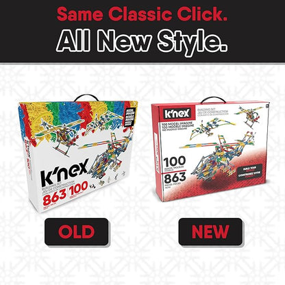 K'NEX - 100 Model Building Set ‚ 863 Pieces STEM Building Kid Construction Set‚ Ages 7+