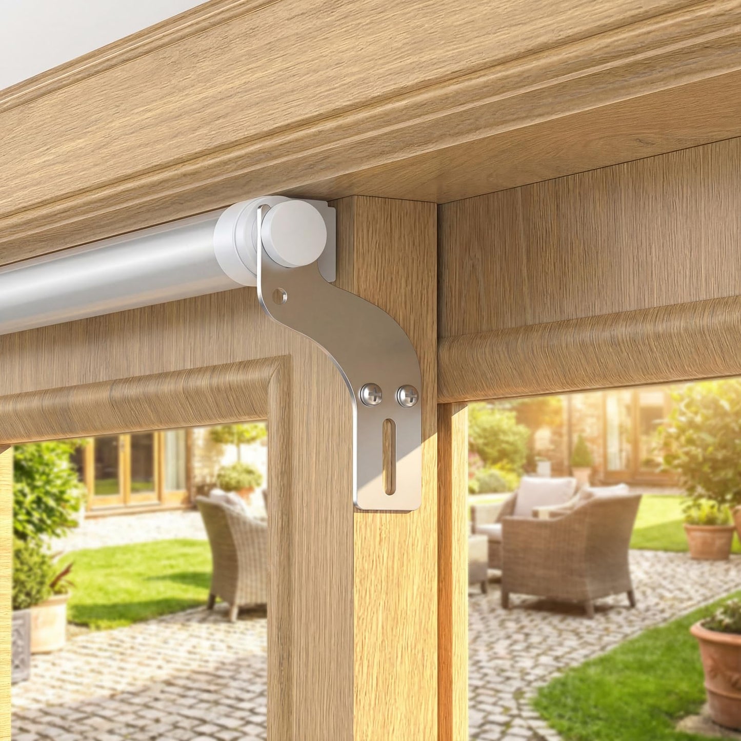 Onemake Heavy Duty Sliding Door Closer for 5–8 FT Doors, Automatic Slideback Soft-Close System with 2 Mounting Kits, Adjustable Closing Speed, Quiet & Easy Install for Patio & Balcony