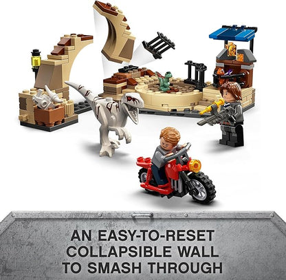 LEGO 76945 Jurassic World Atrociraptor: Motorcycle Chase Set of 3 Dinosaur Figures and Toy Motorcycle for Children from 6 Years