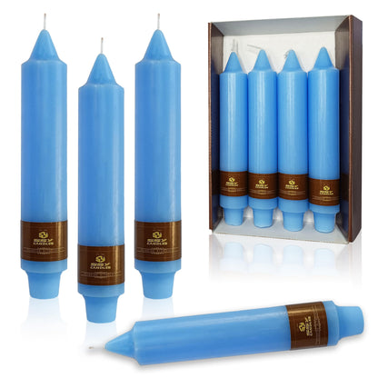 Taper Candle Odorless Candle Blue Candlesticks 7 INCH Short Candle Sticks Unscented Candles Smokeless Candles for Dinner Home Décor Weddings Festive Seasons Holiday