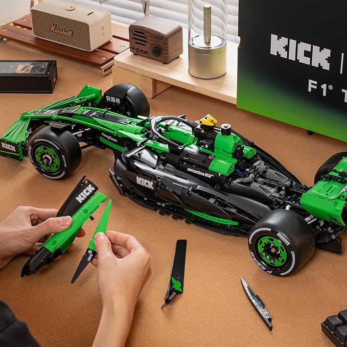 F1 Racing Team C44 Sport car Building Block Set MOC 1:8 Scale Formula 1 Championship Super Car Model Gift Idea for Birthday for Adults (2553pcs)