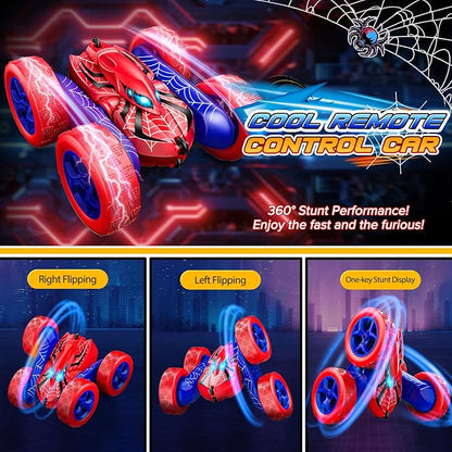 Remote Control CarRC Cars Boys Toys for 3 4 5 6 7 8 9 10 11 12 Year Old Boy Double Sided 360°Flip 4WD Rechargeable Drift RC Race Car Birthday Gifts Easter Basket Stuffers for Kids Age 3-12