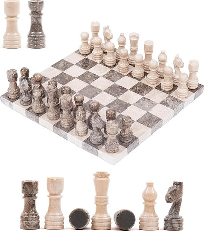Marble Chess Set 12 Oceanic &amp Verona Travel Chess Set Strategy Board Games with 32 Chess Pieces &amp 2 Extra Queens for Adults Family Games