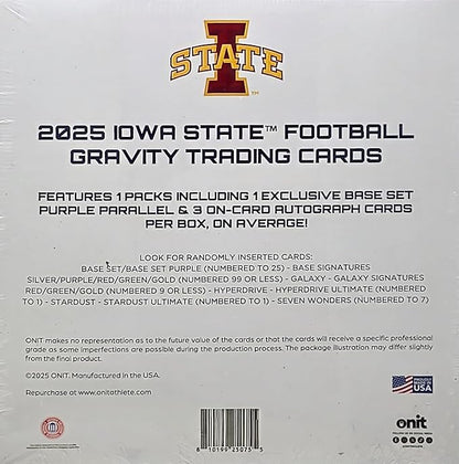 2025 Onit Gravity College Football Card Breaker Edition Box (Iowa State Cyclones)